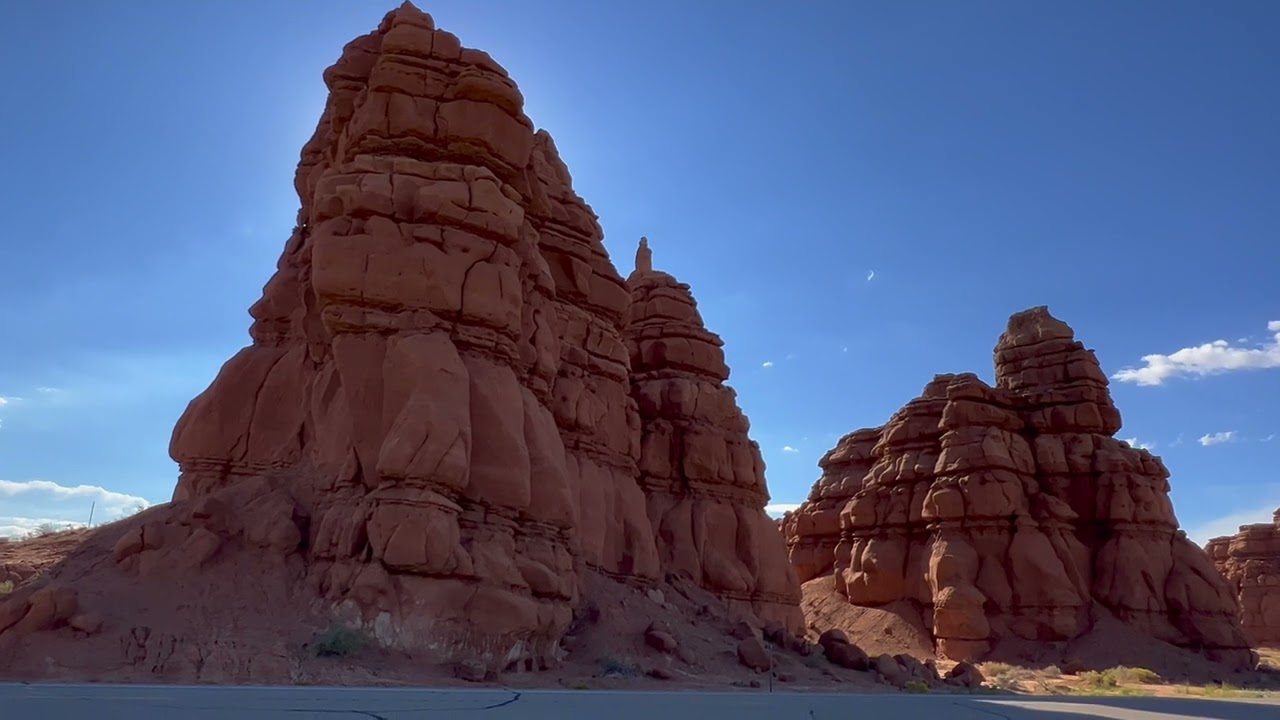 Hwy 24 , Utah - Goblin Valley Rd.  to Cainville area -  driving  - 4K