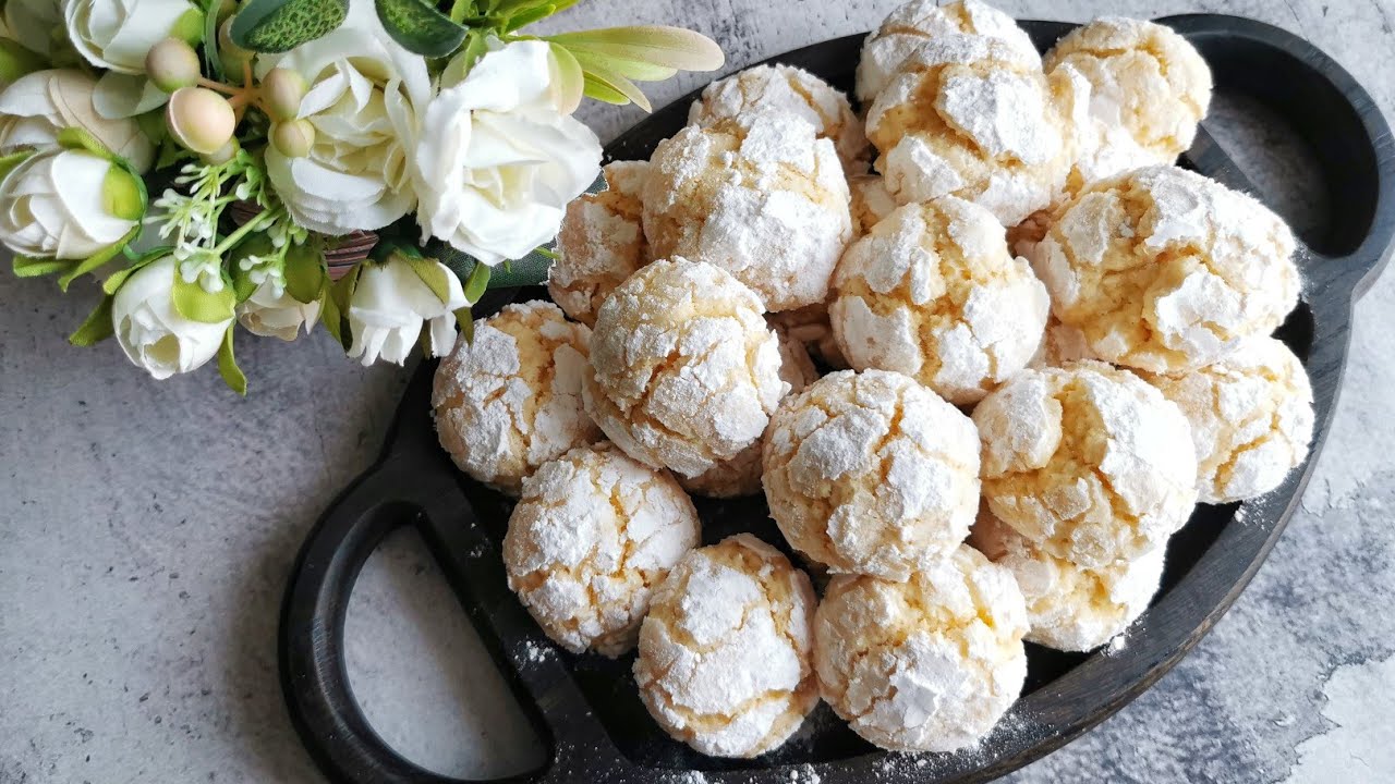 Мраморное КОКОСОВОЕ печенье ☆ Очень воздушное и вкусное!