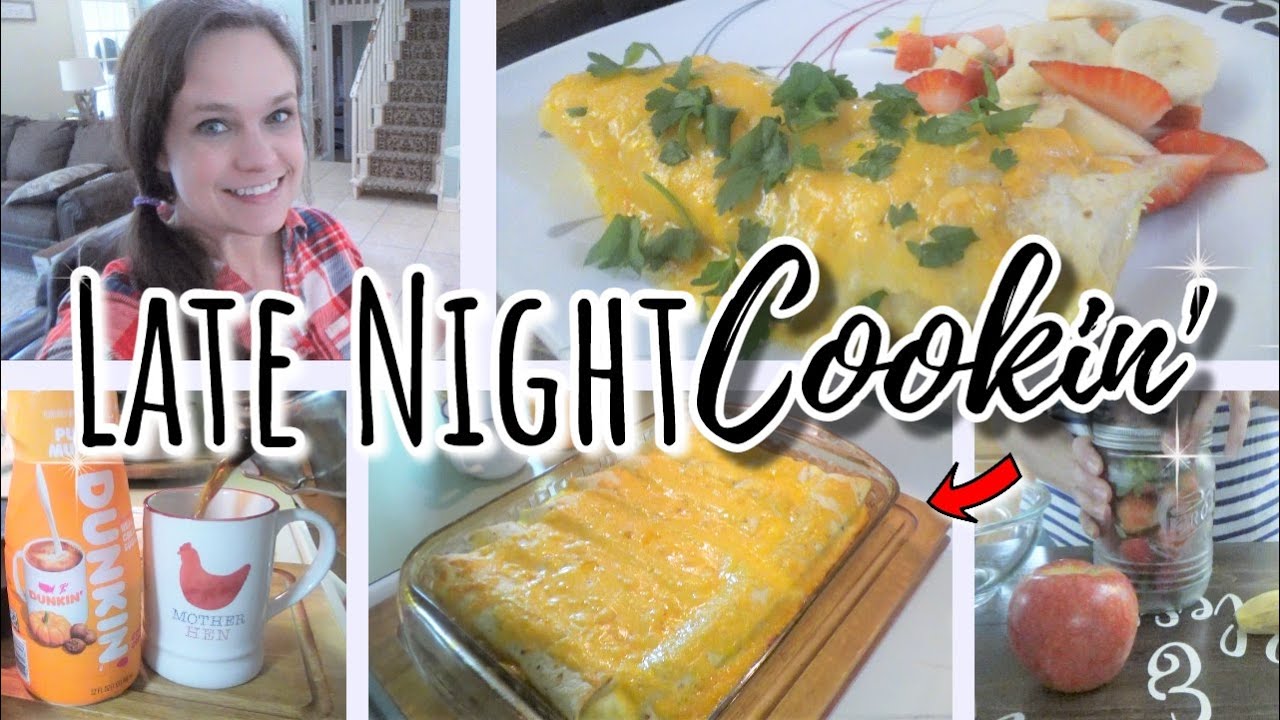DELICIOUS OVERNIGHT BREAKFAST ENCHILADAS! | AFTER DARK COOK WITH ME