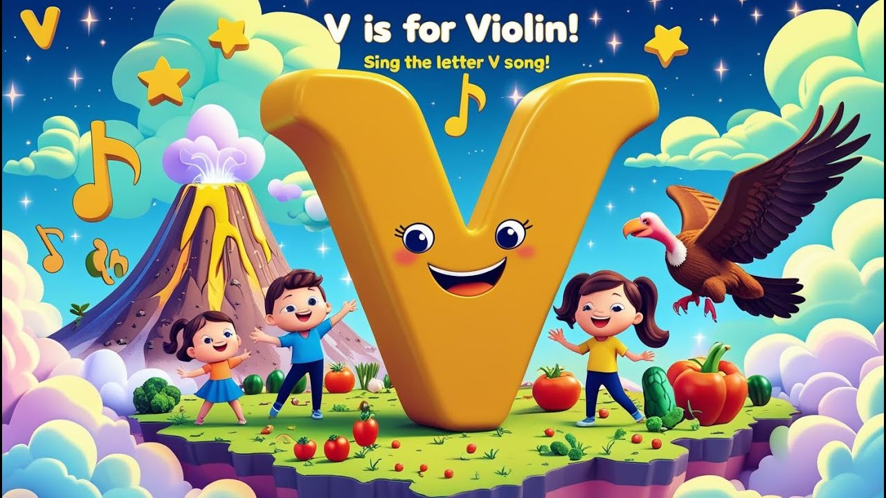 V is for Violin! | Letter V Song for Kids | ABC Phonics & Vocabulary Fun