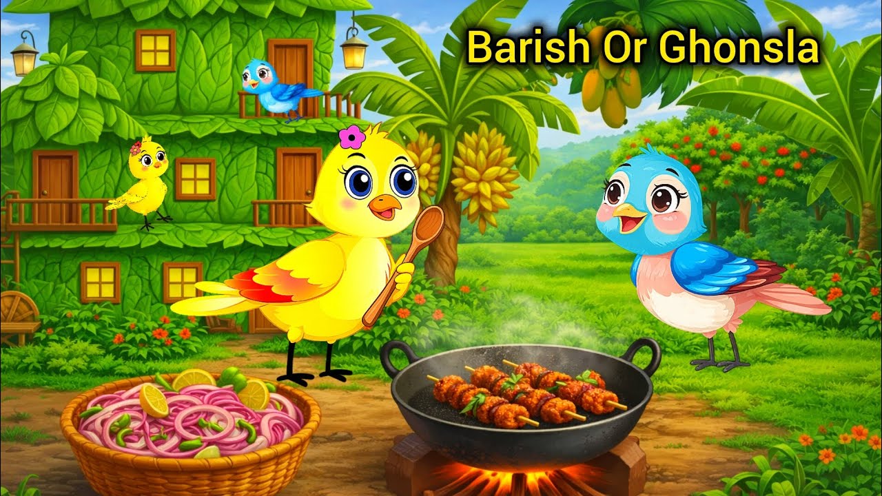 Chidiya Cartoon Kahani | Barish Mai Chidiya Ka Ghonsla| Cartoon Compilation Stories