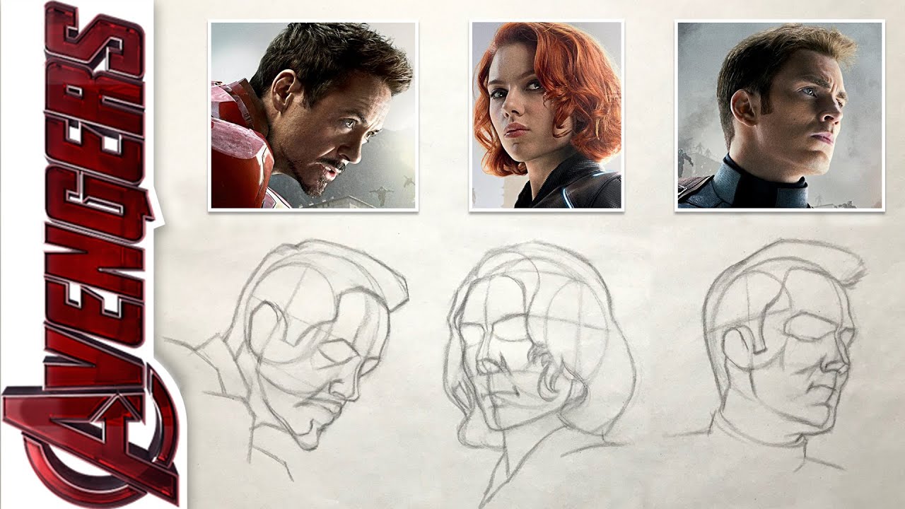 Drawing Avengers Head using Loomis method | Part 1
