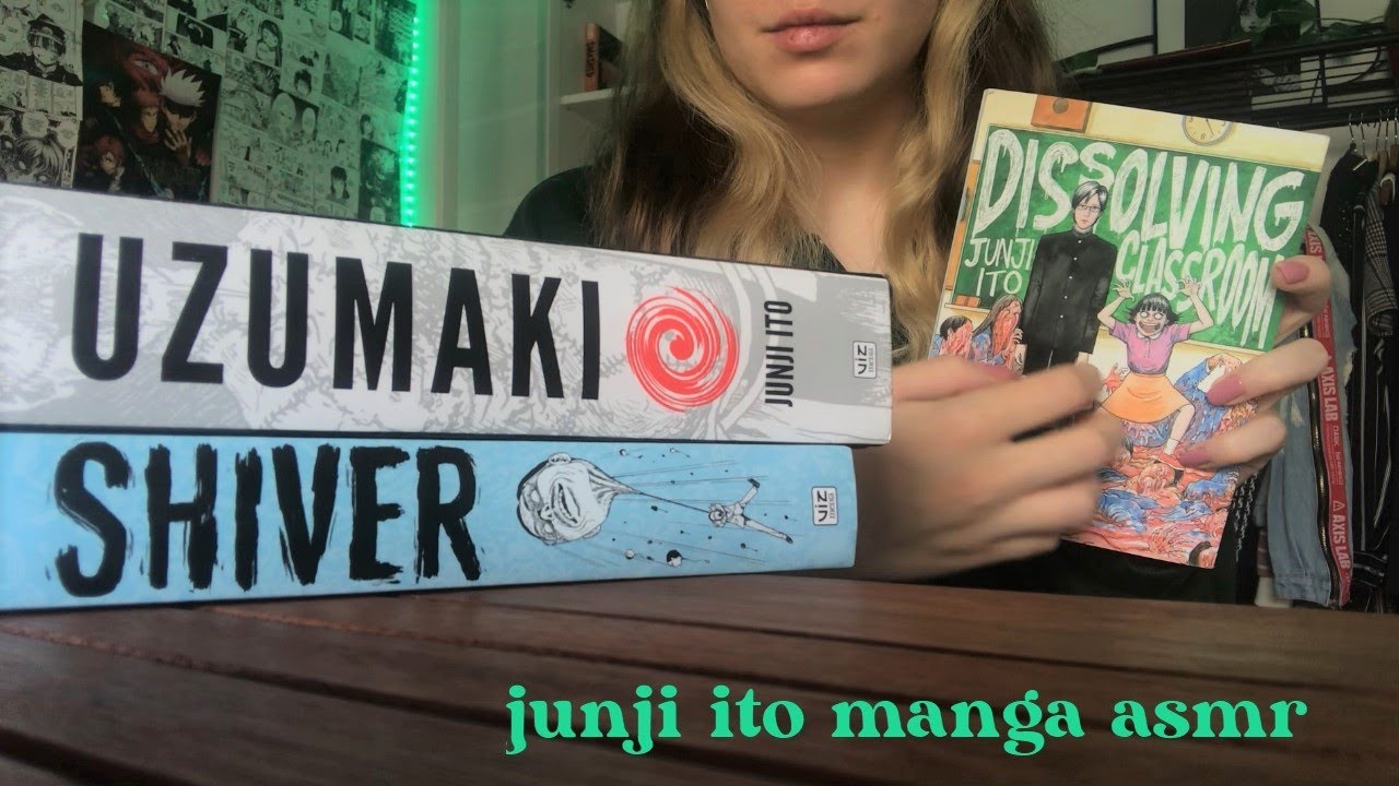 Junji Ito Manga ASMR [tapping, scratching, page turning, no talking]