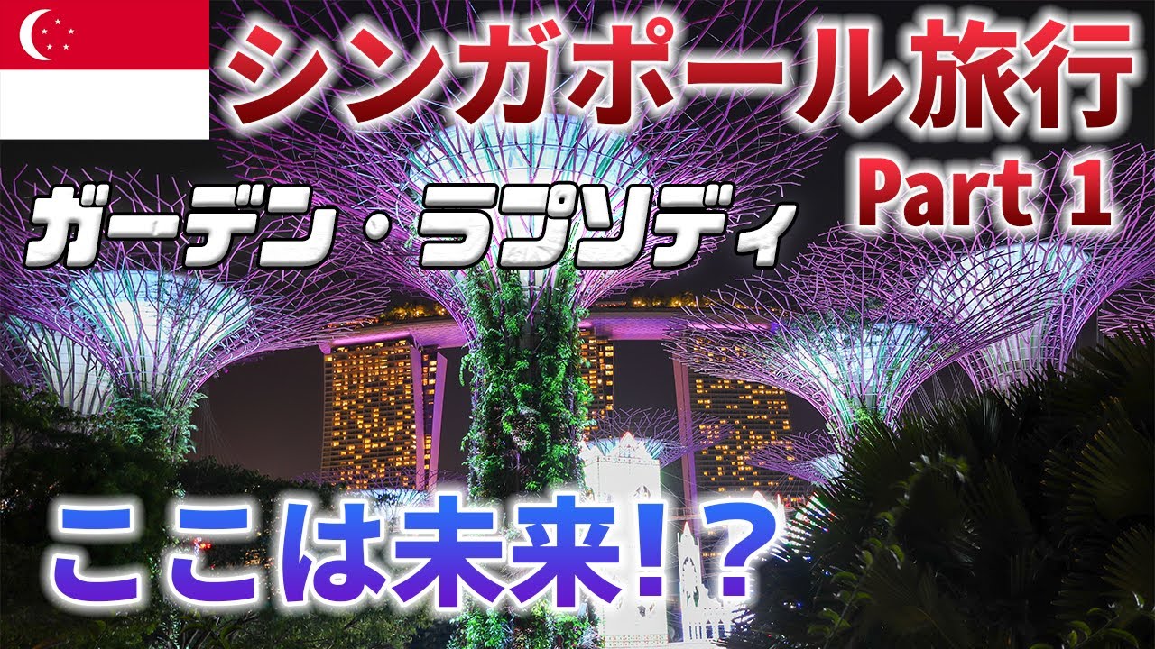 【シンガポール旅行】ガーデンズバイザベイのイルミネーションが近未来仕様で凄すぎる!! コスパ&立地抜群のホテルも紹介【Part 1/6】