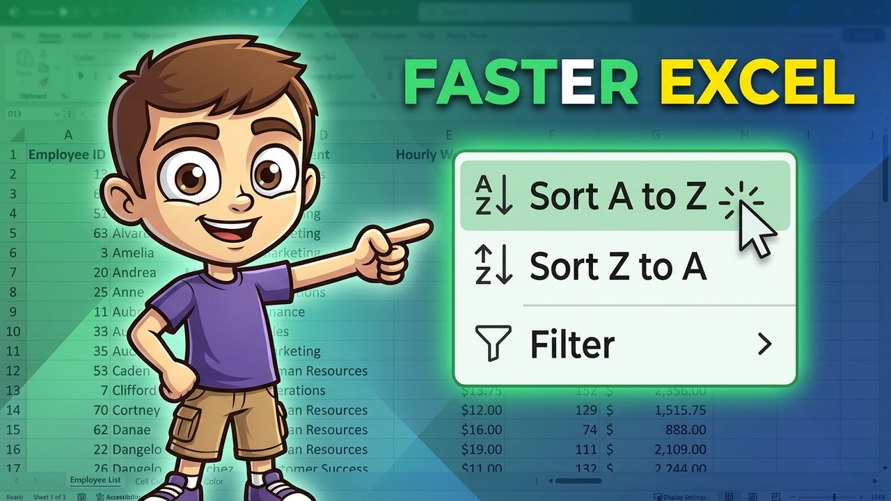 Excel Sort and Filter: Skip the Ribbon, Use Right-Click