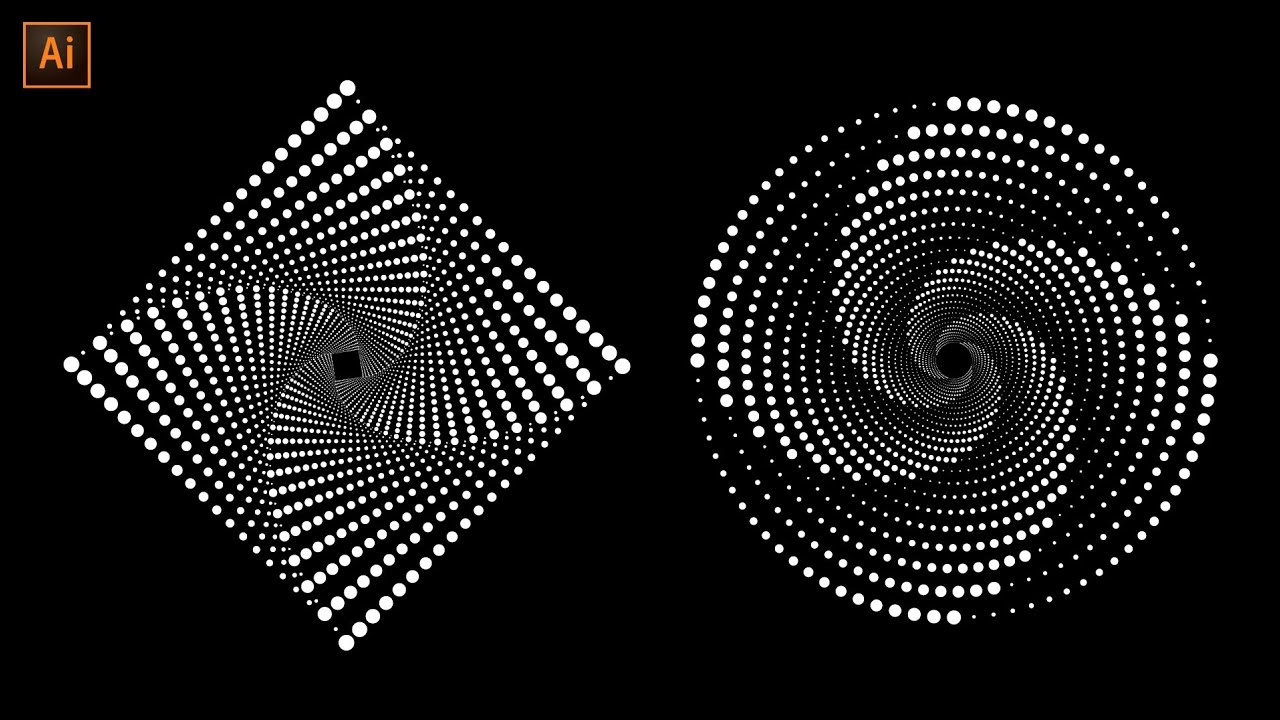 Dotted Spiral Vortex in Adobe Illustrator - Very Easy Tips & Tricks For Experts & Beginners