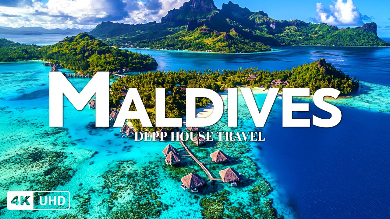 Maldives 🇲🇻 4K Cinematic Travel – Lagoon Serenity & Smooth Deep House Music 🌅