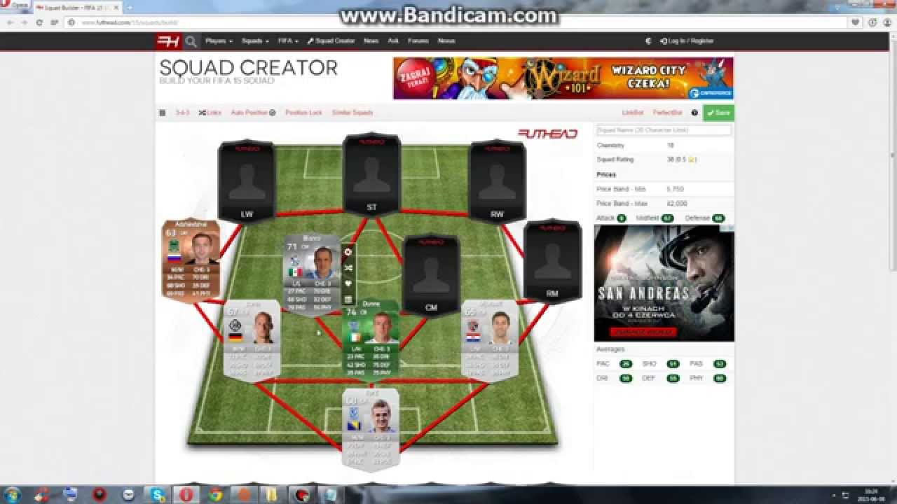 FutHead Składy:Najwolniejszy skład Fifa 15