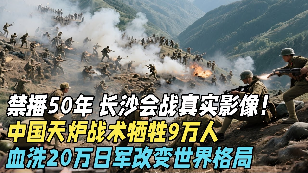 中国长沙会战真实影像！禁播50年终于公开，中国牺牲9万人，天炉战法血洗20万日军，直接改变世界格局【揭秘经典】