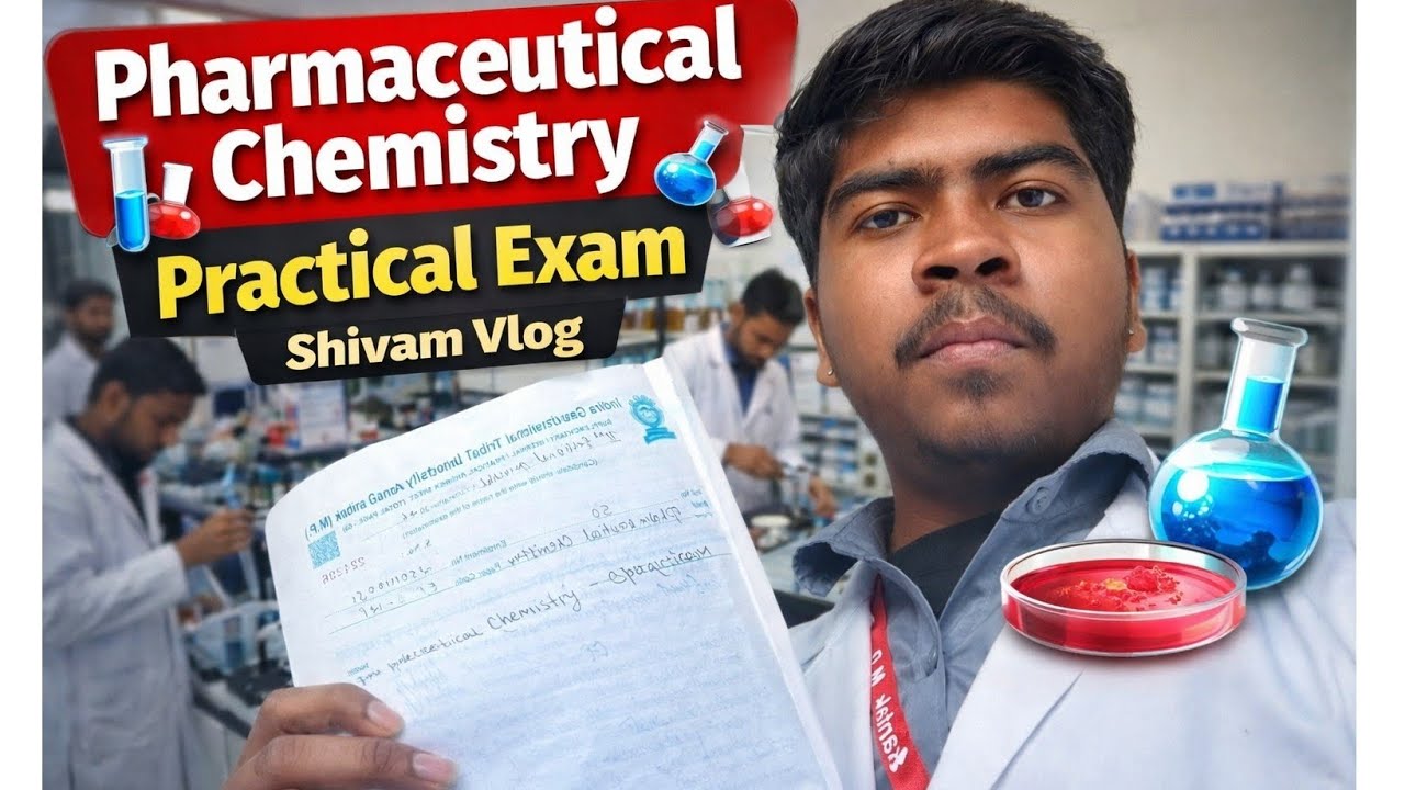 This is #vlog for pharmaceutical chemistry ⚗️ practical exam 🧪🧫