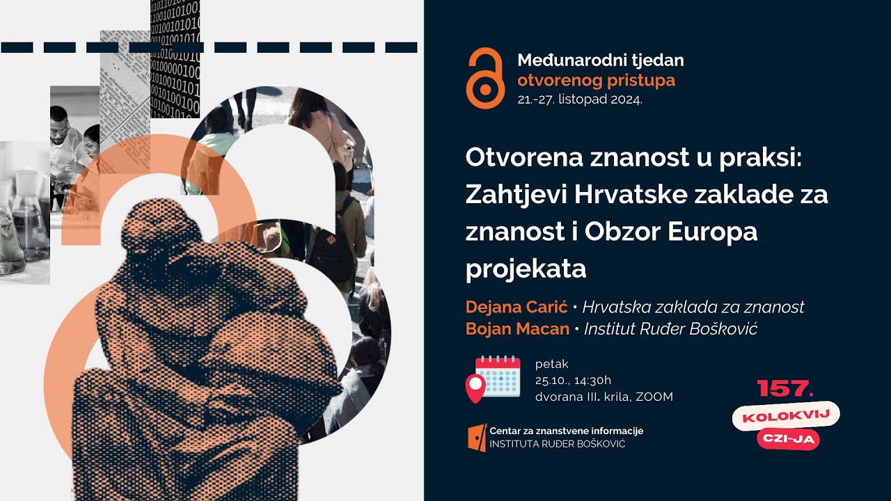 157. Kolokvij CZI-ja | Otvorena znanost u praksi: Zahtjevi HRZZ-a i Obzor Europa projekata