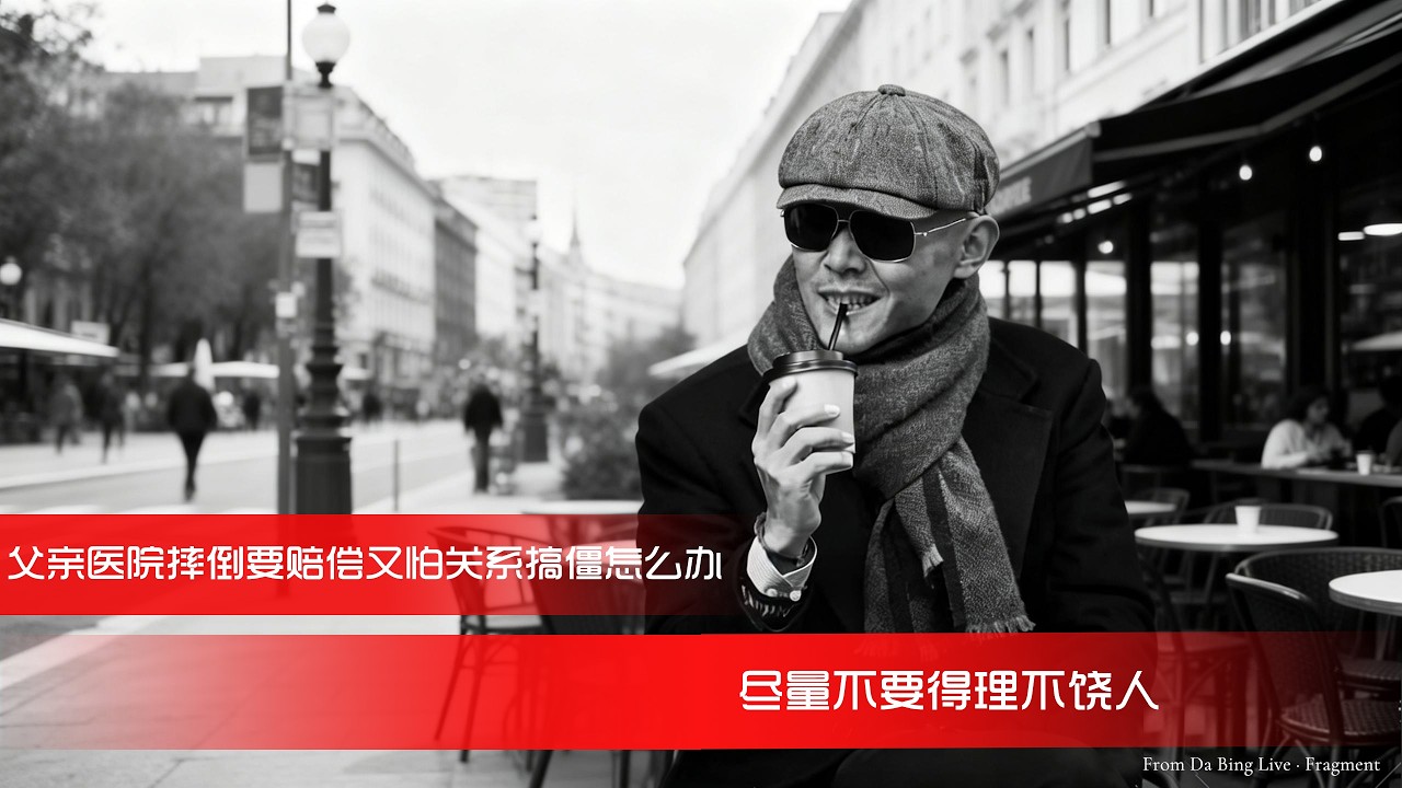 父亲医院摔倒要赔偿又怕关系搞僵怎么办？大冰：尽量不要得理不饶人。