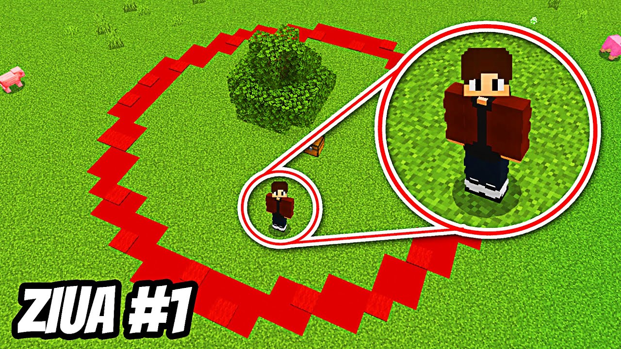 Minecraft, Dar Nu Am Voie Să Ies Din Cerc ! - Ziua #1
