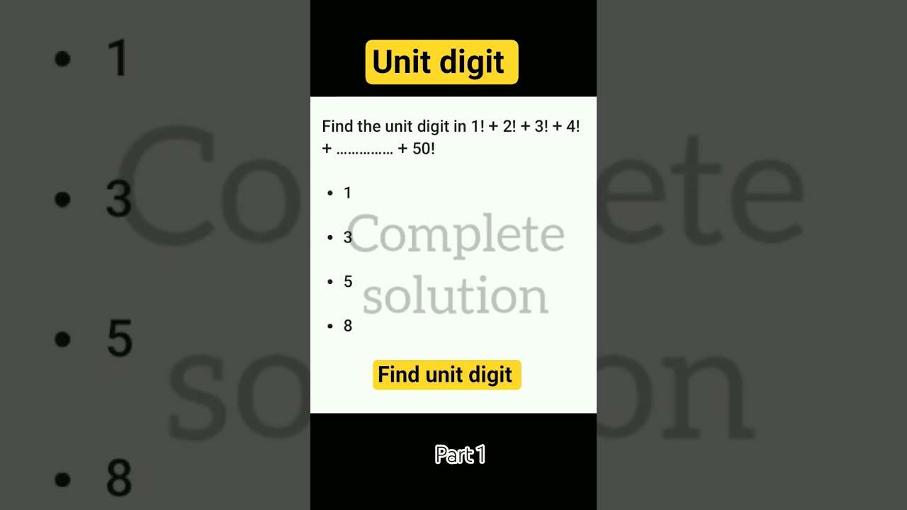 Unit digit question ntpc || comment for part 2 || 