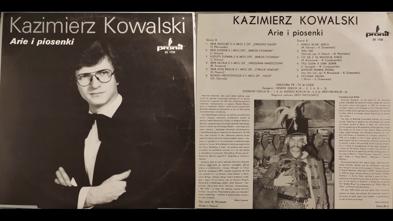 Kazimierz Kowalski   Aria Żupana z I aktu OPT. 