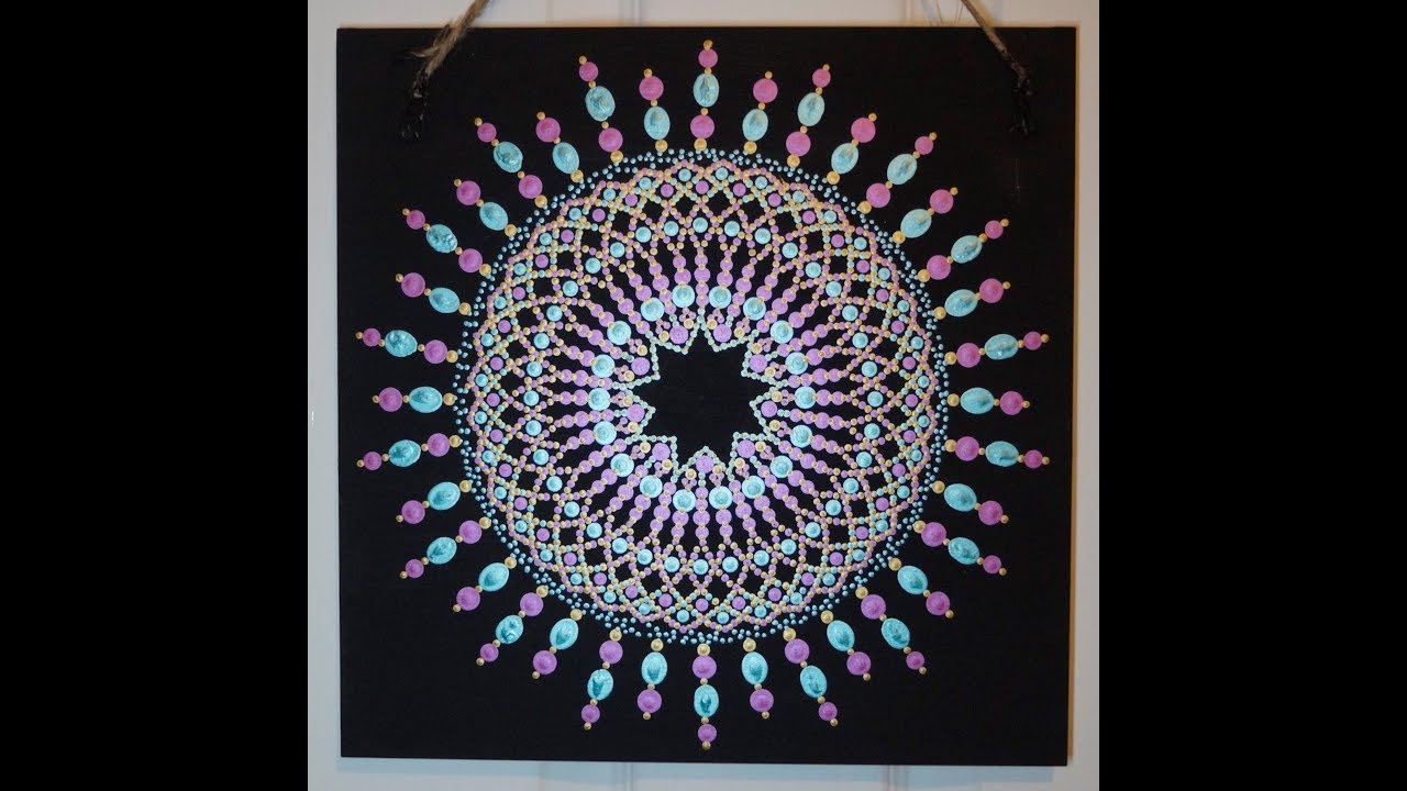 Dot Painting 89 With Artist Janette Oakman - Full Tutorial - Geometric Mandala Pointillism