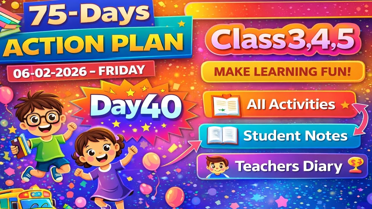 GFLN DAY 40 | CLASS 3,4,5| ALL ACTIVITIES | STUDENT NOTES TEACHERS DIARY 