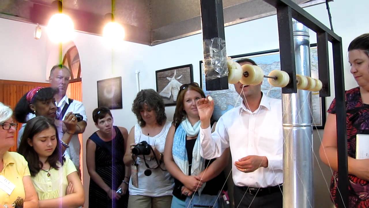 Turkey Teacher Study Tour 2012:  How silk thread is woven from silk worm cocoons