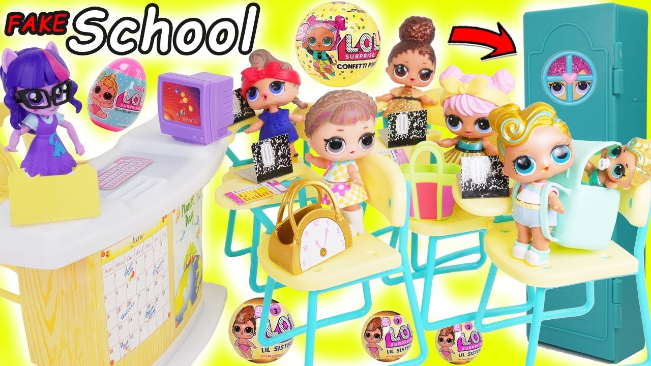 LOL Surprise Dolls School Dress Up Toy Video