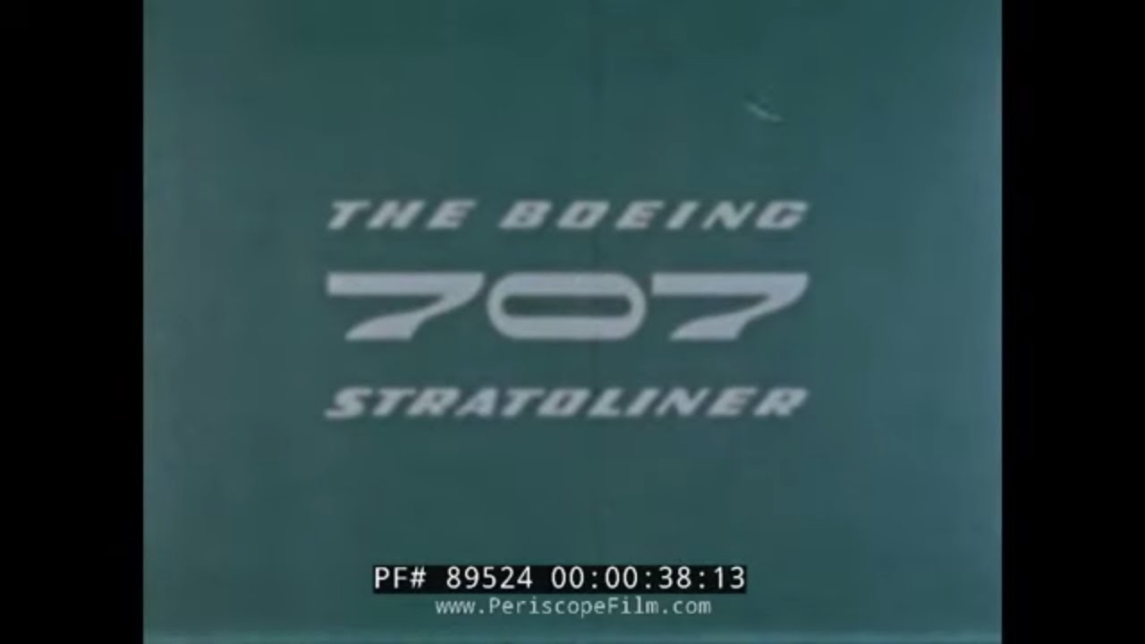 BOEING 707 STRATOLINER  FIRST PASSENGER JET AIRCRAFT PROMOTIONAL FILM  CABIN MOCK-UP 89524