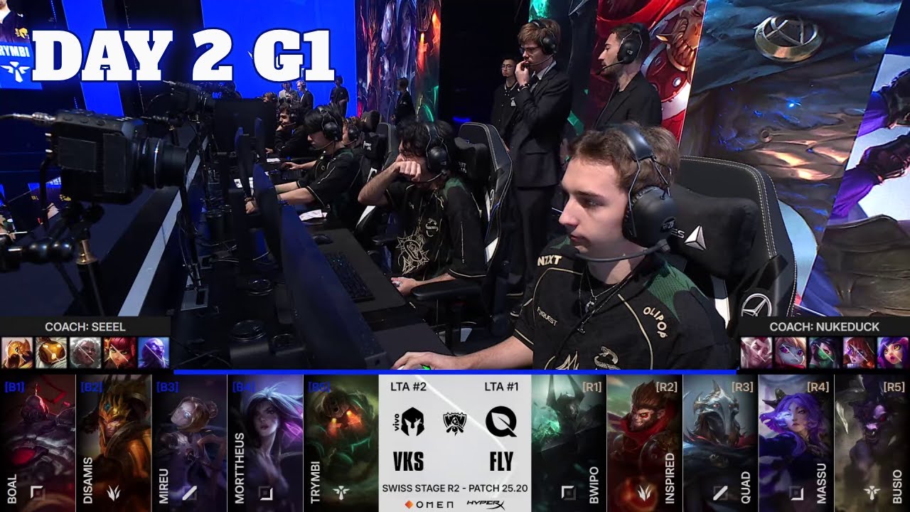 VKS vs FLY | Day 2 LoL Worlds 2025 Swiss Stage | FlyQuest vs Vivo Keyd Stars full