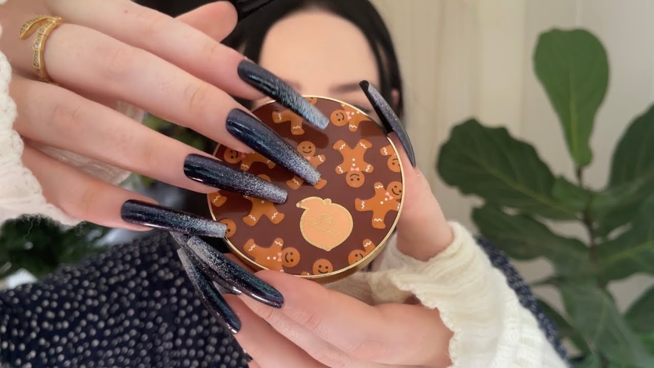 1hr fast not aggressive tapping for asmr #36 (extra long nails) (no talking)