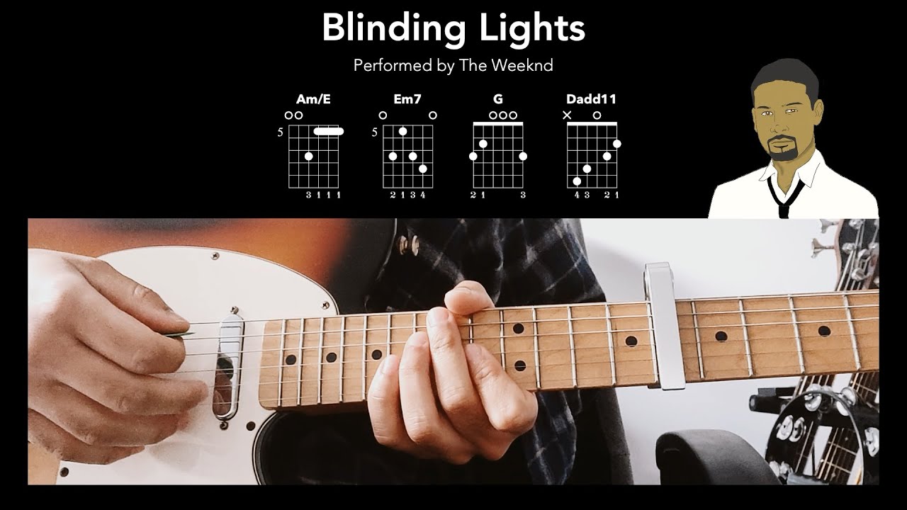 Blinding Lights Guitar Chords - The Weeknd