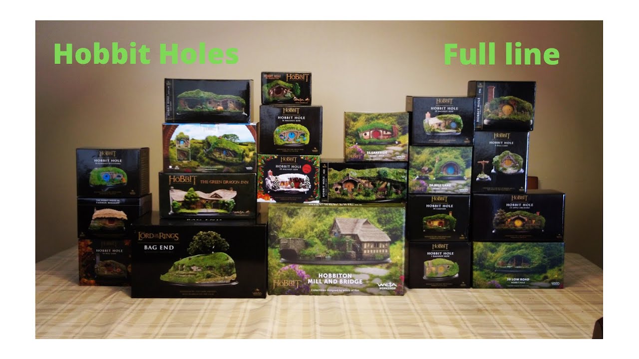 Full line of Hobbit Holes by Weta