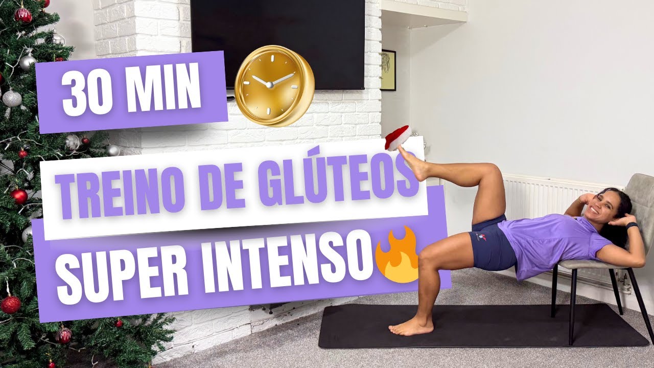 TREINO INTENSO DE GLÚTEOS EM CASA |  30 MIN 🔥 SEM PESOS SOMENTE COM UMA CADEIRA 🪑