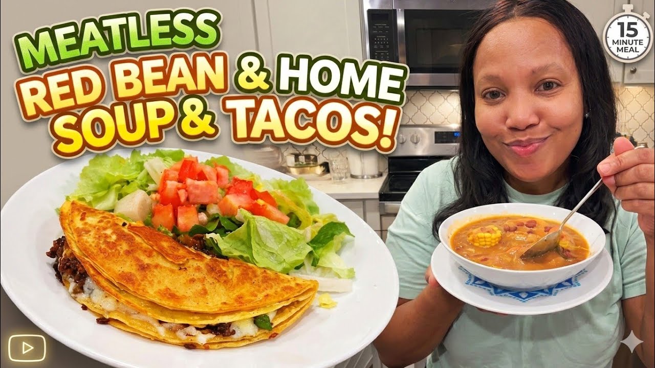 LIVE: Making Dinner for 8! 🌮 Meatless Red Bean Soup & Homemade Tacos