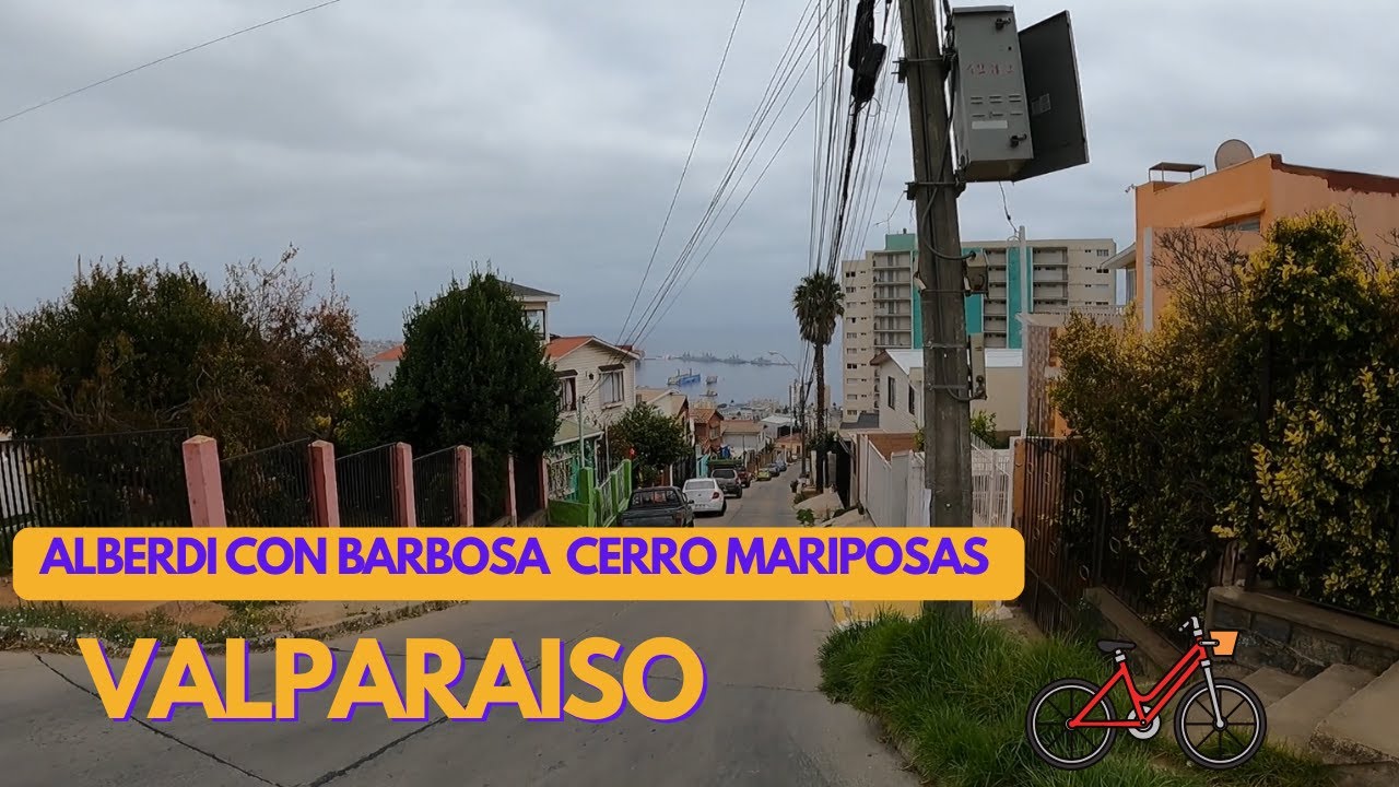 Calles Alberdi con Barbosa cerro Mariposas Valparaíso #ciclistasurbanos #chile #bici #cerrosdevalpo
