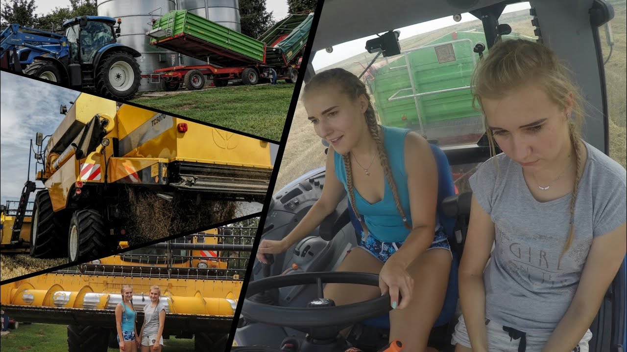 Wielkie Żniwa 2017 z Dziewczynami w GR Załoga ✪ Weronika & Marlena w Akcji ✪ 3x New Holland ✪ Unia