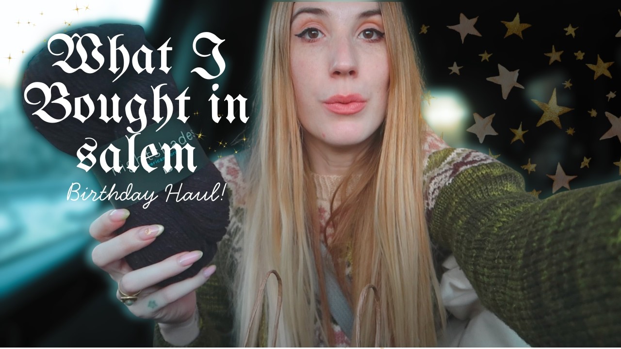 SALEM MA HAUL | birthday presents, witchy goodies, and knit north shore yarn crawl project