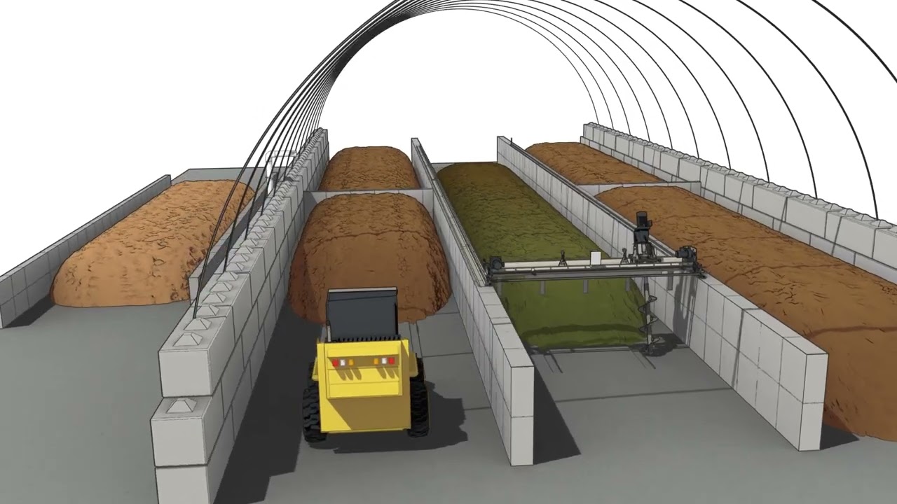 How the Site-Built Earth Flow Works with Aerated Static Pile (ASP) Composting