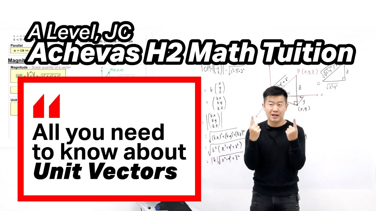 All You Need To Know About Unit Vectors | A Level, JC H2 Math Tuition, Singapore