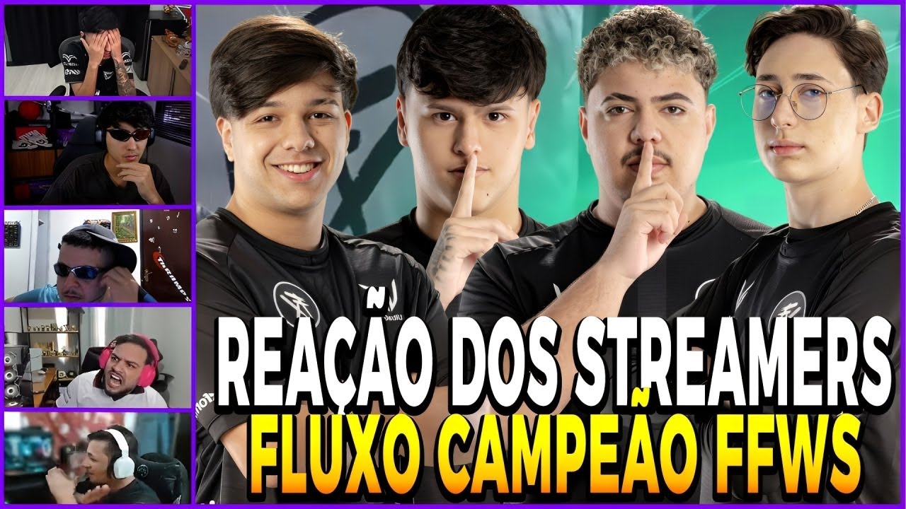 REAÇÃO DO BAK E TETEZITO COM O FLUXO SENDO CAMPEÃO DA FFWS COM 3 BOOYAH NA FINAL