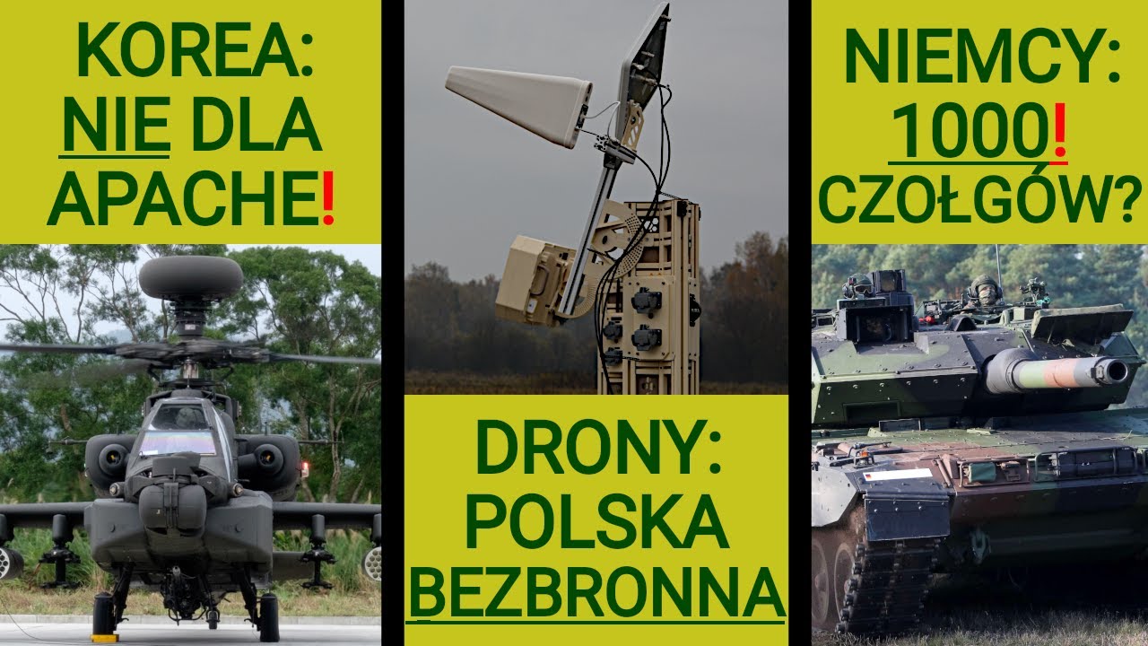Polska nie ma czym się bronić przed dronami, Korea Płd. nie chce nowych Apache: WOJSKOWE NEWSY 
