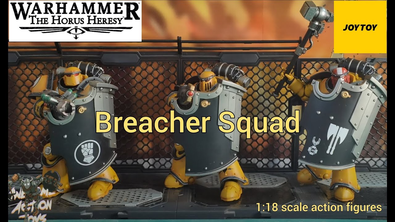Warhammer 30k The Horus Heresy Imperial Fists Breacher Squad 1:18 scale action figures by JoyToy