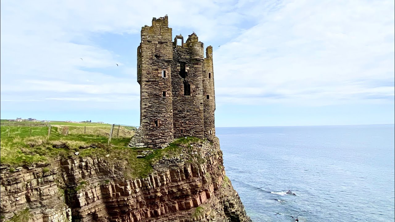Keiss Castle one of the most beautiful view🙏🥰ปราสาทร้างเคร้ส์เกาะอยู่บนผาหินอยู่ได้ไง?