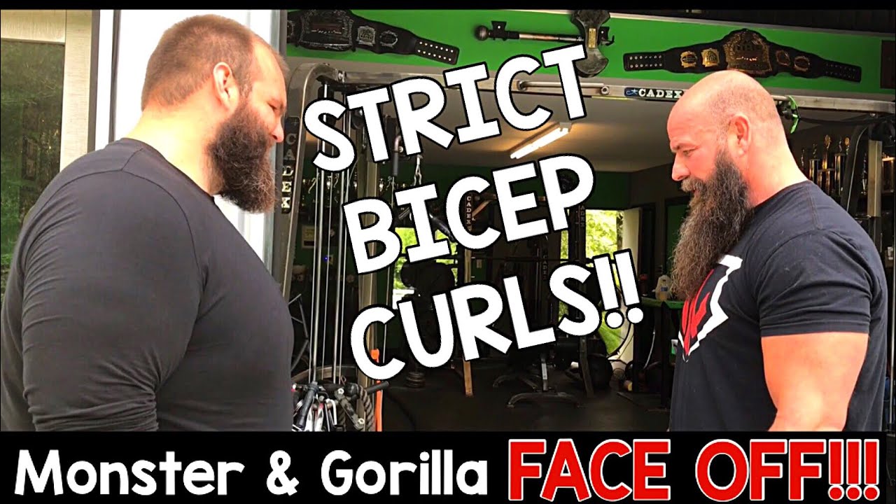 Who’s Stronger? World Champion Armwrestler or The Gorilla?! (Strict Bicep Curl & Other 💩!)