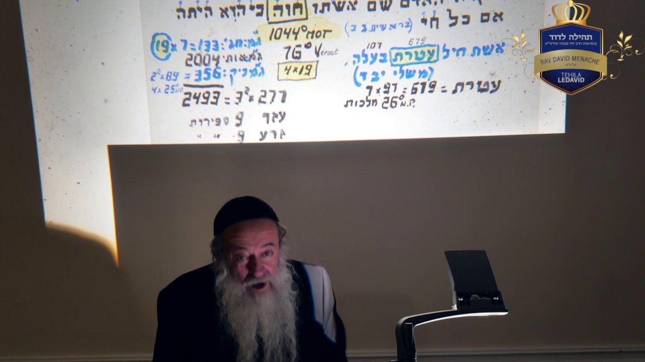 Les secrets sur Bereshit (2019) - Rav David Menache - partie 2