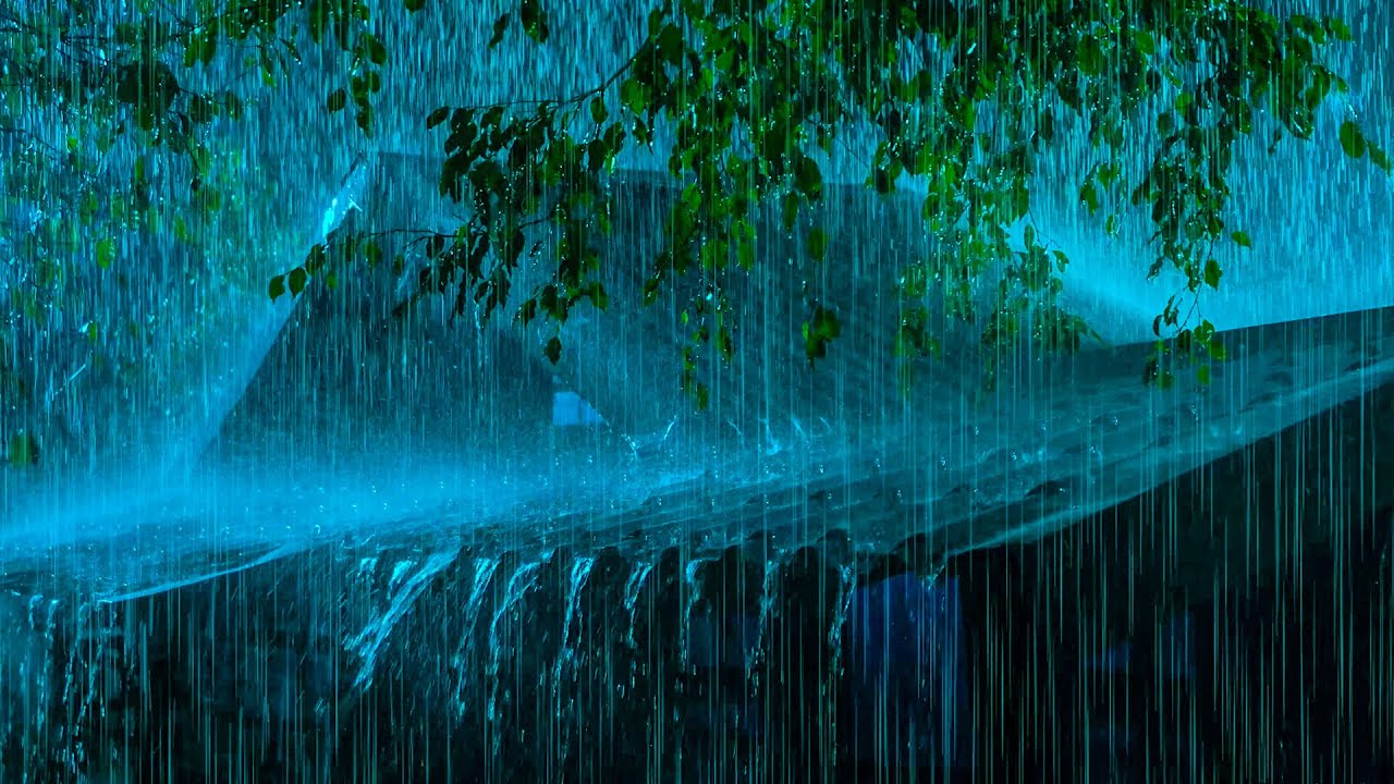 Fall into Deep Sleep on a Stormy Night with Pounding Rain & Rumbling Thunder on a Metal Roof