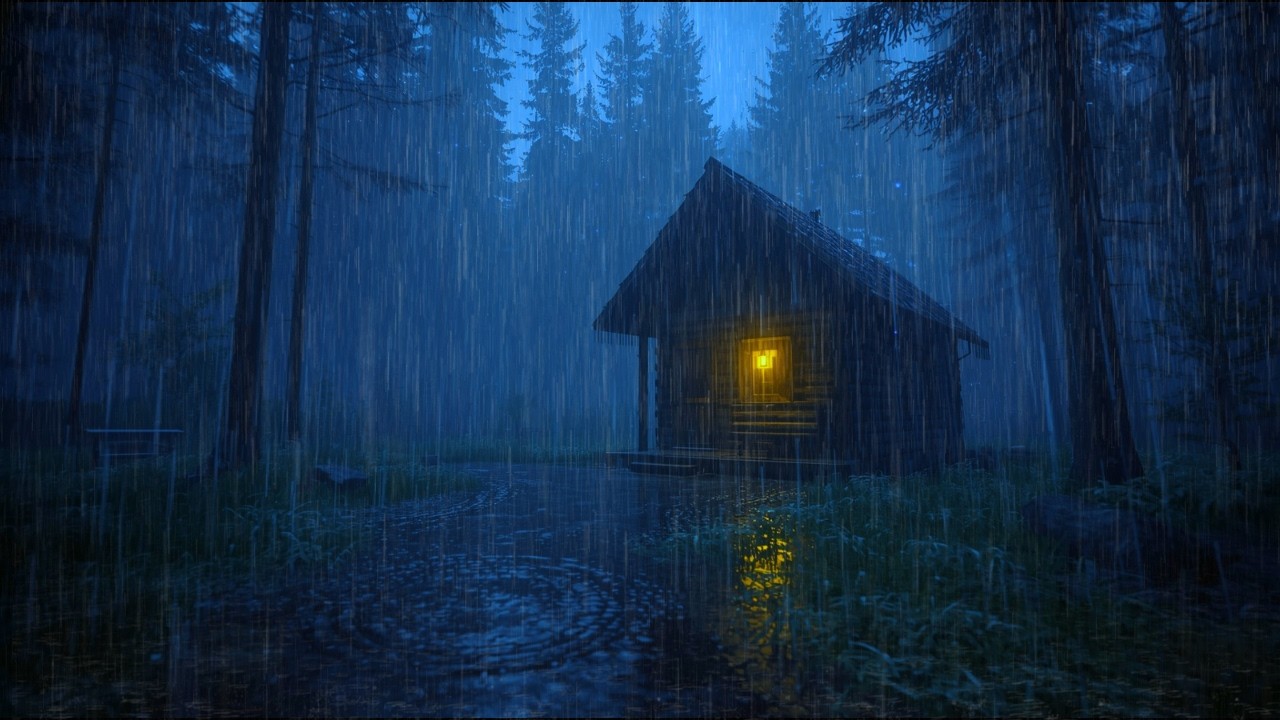 Powerful Rain on Roof at Night 🌧️ Sleep Fast | Insomnia & Stress Relief ASMR