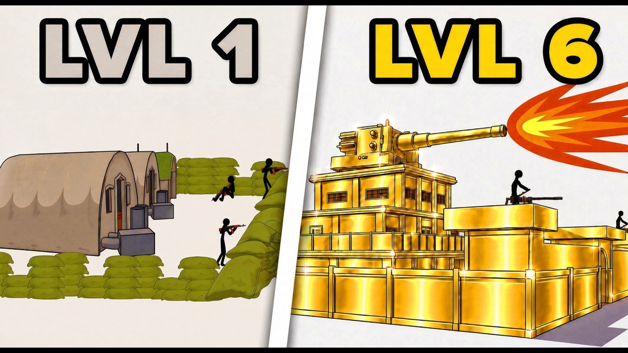 Stickman Base Lvl Up | Animation