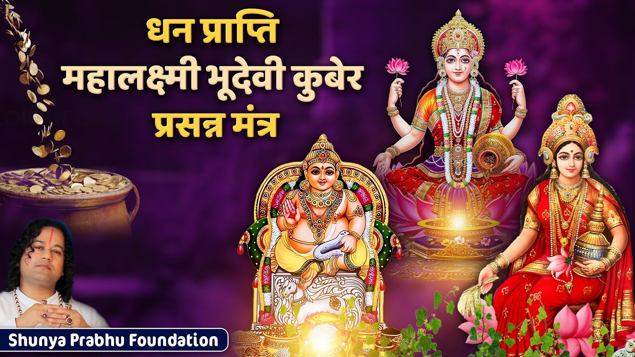 धन प्राप्ति महालक्ष्मी भूदेवी कुबेर प्रसन्न मंत्र | Mahalaxmi Bhudevi Kuber  Mantra | Shunya Prabhu