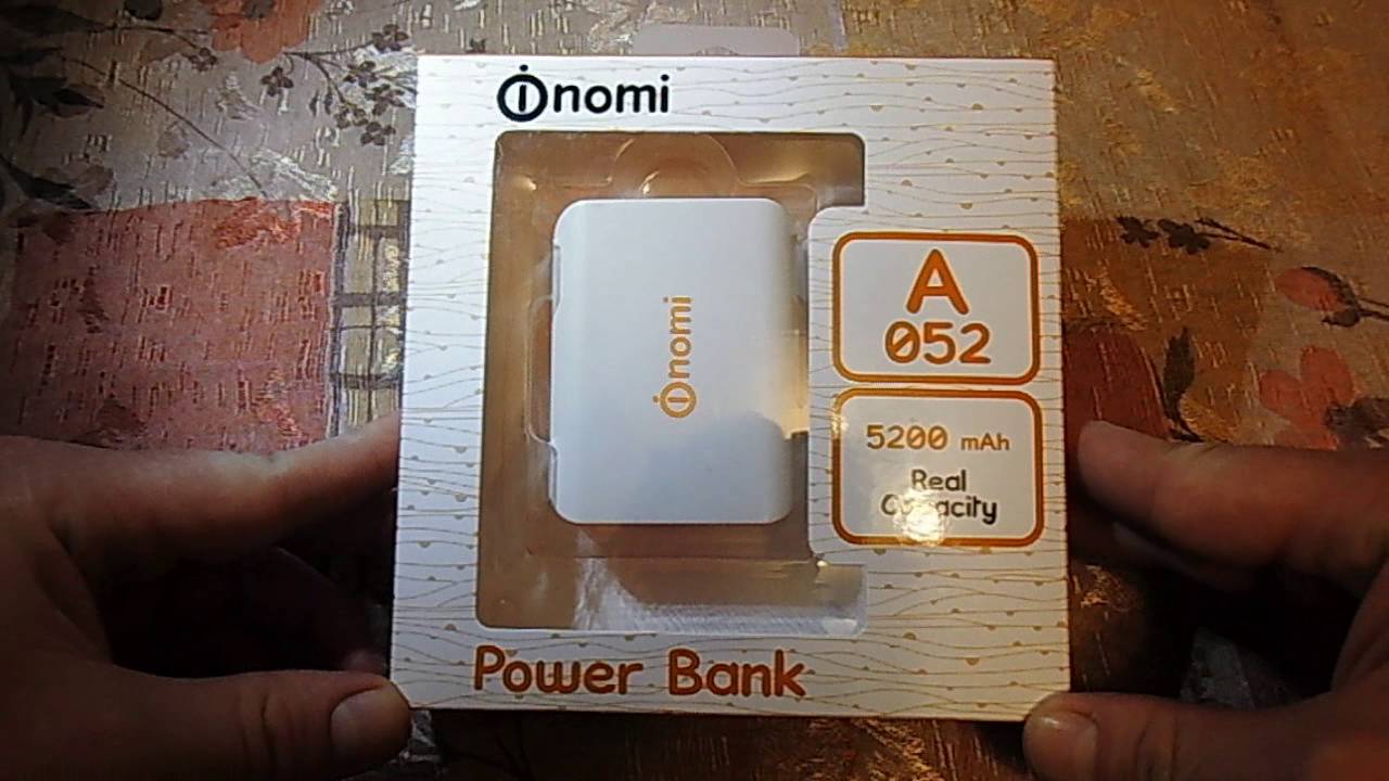 Видео-обзор на Power Bank iNomi A052 (5200 mAh)