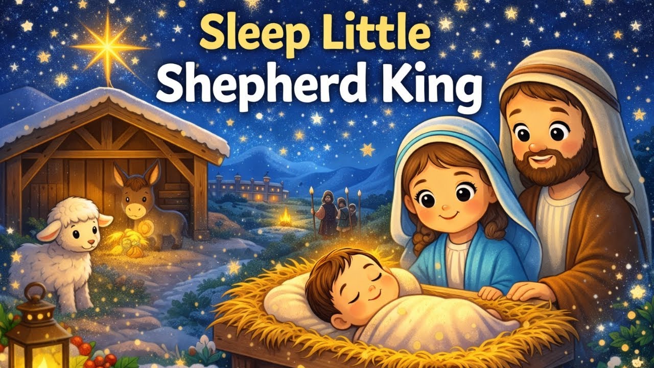 Christmas songs- Sleep Little Shepherd King 🌙 🤩| Peaceful Christmas Lullaby for kids |Faith Bops TV