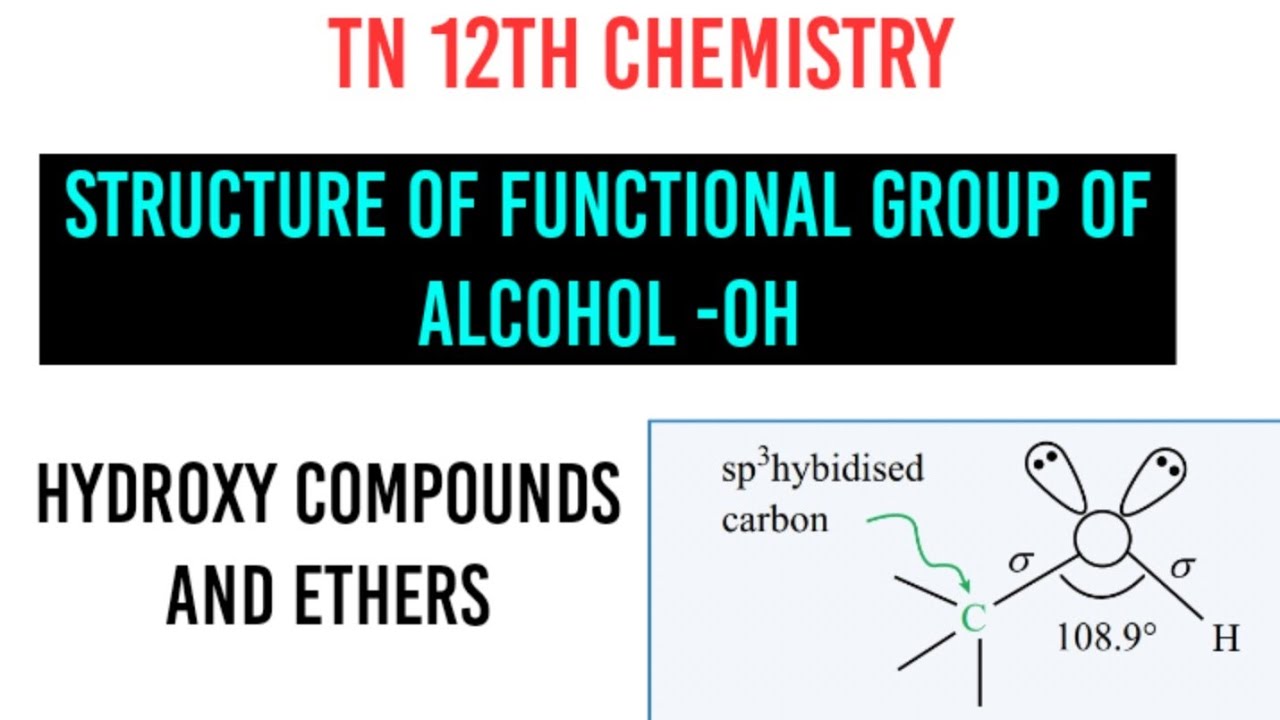 Structure of Functional group of Alcohol (OH)|Class12|Chemistry