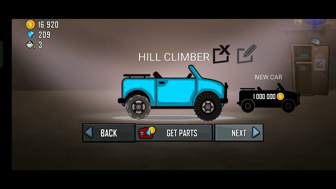 Dapat gift mesin dan ban keren | hill climb racing #4