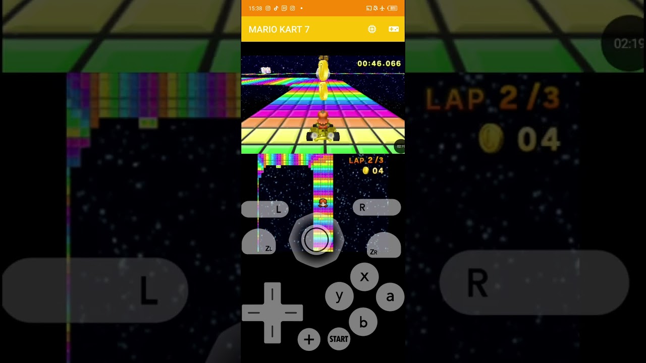 Mario kart 7 - SNES rainbow road 